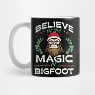 Believe in the Magic of Christmas Santa Bigfoot Mug